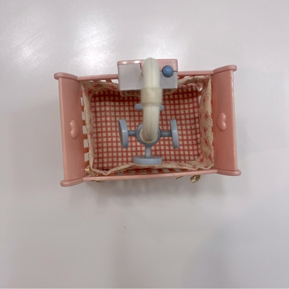 Fisher Price 2003 Loving Family Dollhouse Baby Crib Nursery Lighted Musical Pink - Picture 7 of 13